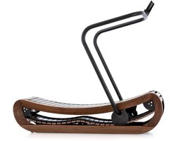 Nohrd Sprintbok V.2 Notenhout – Motorloze, Gebogen Loopband met App