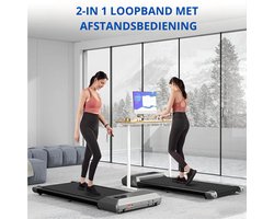 Novendo Goods – 2-in-1 Loopband met LCD display – 140 KG Belastbaar - Wandelpad & hardloopband voor thuis – Stille motor, compact opvouwbaar fitnessapparaat voor dagelijks gebruik