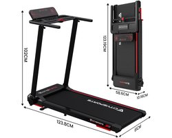 Novendo Goods - Loopband voor thuis - Inklapbaar - 2 Verschillende helling standen - Met armleuning - 1 t/m 12,5 KM/U - Slimme app-bediening - Led Display - Tot 130 KG