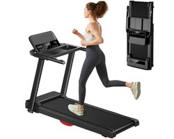 Opvouwbare elektrische loopband - 12 km/u - 2,5 pk (1800W) motor - Met 12 programma’s, hellingshoek, hartslagmeter