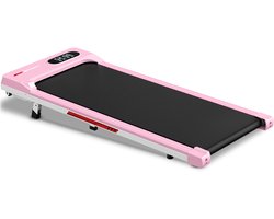 Opvouwbare loopband 4 in 1 - Loopband met 5% helling - Elektrische 2,5 pk loopmachine voor thuisgebruik tot 136KG - 1-8 km/u - LED-display - Geluid<45db - Roze