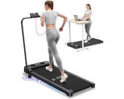 Opvouwbare loopband - 4-in-1 loopband met 7% helling - Walking Pad 1-8 km/u instelbaar - LCD-display - Oppervlak 39 x 94 cm - Motor 2,5 HP - max. 130 kg - Zwart