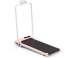 Opvouwbare loopband met 7% helling - 3-in-1 loopband Motor 2,5 pk- Walking Pad 1-8 km/u instelbaar - Oppervlak 38,5 x 90 cm - Roze