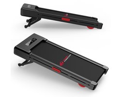 Opvouwbare loopband met helling 4 in 1 - Loopband met 9% helling - Elektrische 3.0 pk loopmachine voor thuisgebruik tot 145KG - 1-10km/u - LED-display - Geluid<50db - Zwart