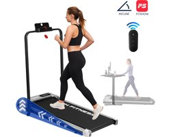 PH Fitness Loopband – 8 km/u – Incline & Handmatige Helling – Opvouwbaar / Inklapbaar – CR-B1FS – Silver / Zilver – Fitshow App – Walking Pad – Loopband voor Thuis – Loopband Fitness