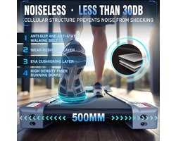 Revolutionaire 2-in-1 Loopband & Werkstation: Stil & Compact Ontwerp voor Thuis met Bluetooth en Draadloze Bediening - Inclusief App voor Interactieve Workouts, Zwart Aluminium, Direct Gebruiksklaar