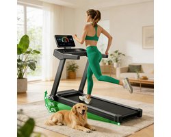 ROBORE L20 loopband, 3,5 pk borstelloze motor, 15% verstelbare helling, snelheid 14 km/u, maximaal draagvermogen 180 kg, loopband 40 × 107 cm, led-display en handrails met hartslagmeter