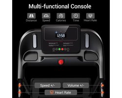 ROBORE P9 Opvouwbare loopband voor thuis, 14 km/u met hartslagsensor, borstelloze motor van 3,0 pk, draagvermogen van 136 kg