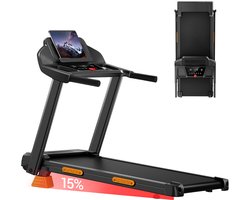 ROBORE SF20 Opvouwbare hometrainer met 15% helling, snelheid van 12 km/u, maximaal draagvermogen van 136 kg, stille borstelloze motor van 3,0 pk, loopband van 97 × 40 cm, drievoudige schokdemping, 7-laags kussen