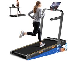 ROBORE X5F opvouwbare loopband met 14% hellingshoek, stille 2,5 pk motor, maximale snelheid van 10 km/u, draagvermogen van 150 kg, 3 hellingsniveaus, led-display en afstandsbediening.