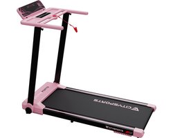 Rustive - Fitness - Loopband Inklapbaar - Elektrisch - Incl. LED Display-App - Tot 12 Km/u Instelbaar - Voor Thuis - Roze