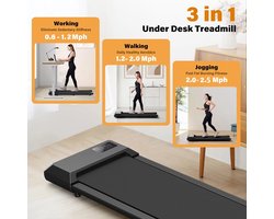 Sensova - Loopband Electrisch – Walkingpad Met Bluetooth - Hardloopband - Tot 4 km/h - Stil <45dB - met Afstandsbediening - Schokabsorptie - LED Display – Compacte Mini Loopband Voor Thuis & Kantoor – 113kg Draagvermogen