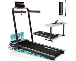 Sportconic Loopband 1-12km/u – Walking Pad – Loopband Inklapbaar – Wandelband – Met Hellingfunctie – Incl. Tablethouder en Afstandsbediening
