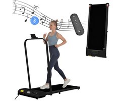 Sweiko 2 in 1 Loopband voor Thuis, Afstandsbediening Loopband 1-6 km/h Snelheid met LED Display, Bluetooth Speaker&Phone Mount, Loopband voor Thuis, Kantoor, Gemakkelijk om te vouwen, Montage Fre