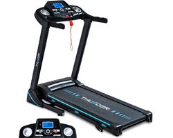 THUNDER® Loopband | ICON-BLACK | Opvouwbaar en Geavanceerd | Sneltoetsen | Veiligheidssleutel | Transportwielen | Plaats voor bidon | Compatibel met mobiele apparaten | Bluetooth | USB-poort | Trainingsprogramma’s | Hellingshoek ve |