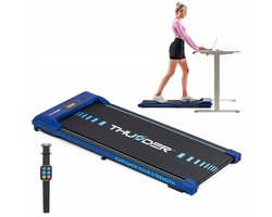 THUNDER® loopband | IDEA-BLUE | Opvouwbaar | Onder het bureau | App | Transportwieltjes | Bluetooth | Luidspreker | Display |