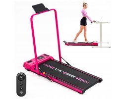 THUNDER® loopband | VIVA-PINK | Klein | Schokdemping | Opvouwbaar | Luidsprekers | Bluetooth | Trainingsprogramma's | Display |