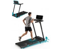 TibaGoods loopband 1-12 km/u - Max. gewicht 130kg - Loopbanden voor thuis - Loopband inklapbaar - Wandelband - Walking pad - Inclusief digitale display