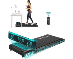 TibaGoods Loopband Inklapbaar - 1 t/m 6 km/h - 120kg belastbaar gewicht - Hardloopband voor thuis - Walking pad - Hometrainer - Hellingsfunctie 6% - Treadmill - Wandelband - Sport - Hardlopen - Voor onder het bureau