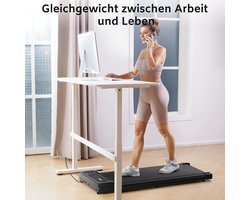 Treadmill 2-in-1 Walking Pad met Afstandsbediening – 2.5 HP – 1-6 km/u – Stil & Compact Loopband voor Thuis en Kantoor – LED Display – Onder-Bureau Walking Machine – Altameubel