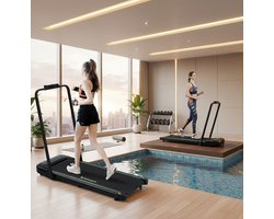 Treadmill 3-in-1 Incline Walking Pad Klapbaar – 12 km/h, 2.0 HP Motor, LED-Display, Afstandsbediening, Antislip Loopvlak, Opvouwbaar & Stil Loopband voor Thuis en Kantoor – Altameubel