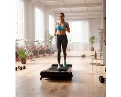 Treadmill 3-in-1 inklapbaar met helling 12%, 6 km/u, stille loopband voor thuis en kantoor, draagbaar met afstandsbediening en LED-display – Altameubel