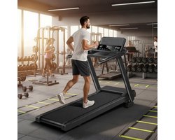 Treadmill Met 15% Hellingshoek & App – Opklapbaar Incline Loopband 12 km/u 2.5PK Brushless Motor, LED Display, Hartslagmeter, Bluetooth Speaker & 12 Programma’s – Premium Dempingssysteem – Altameubel