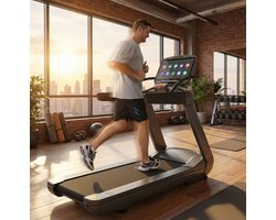 Treadmill Professioneel 20 km/u – 21% Helling – 23,5” Touchscreen – Inklapbare Loopband tot 180 kg – Studio & Thuisgebruik – Designbest