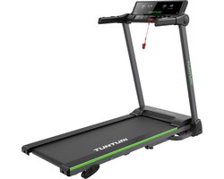 Tunturi Cardio Fit T25 Loopband Inklapbaar - Hardloopband met 18 trainingsprogramma's - Wandelband incl. LED Monitor - 0,8 - 14 km/u - Bluetooth - Hellingfunctie - EU veiligheid gecertificeerd - Incl. Gratis Fitness App