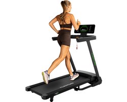 Tunturi Cardio Fit T50 Loopband - Hardloopband met bluetooth - Wandelband - 44 programma's - Inklapbaar - Walking pad - Compact - 0,8 tot 16,0 km/u - EU veiligheid gecertificeerd - Incl Gratis app