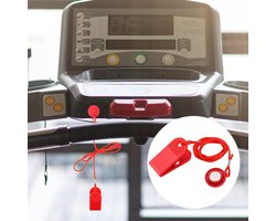 Twee veiligheidssloten en noodstopschakelaars geschikt voor de loopband