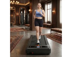 Walking Pad met Automatische Helling 12% – Stille Loopband tot 180 kg – Bureau Loopband voor Thuis & Kantoor – Compact & Extra Breed Loopvlak – Designbest