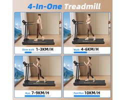 Wentink Mo loopband inklapbaar - Loopbanden voor thuis - Wandelband - Loopband met heling -Loopband 12 km/u