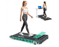 YEE RUN Loopband - Walking Pad - Met 6% Hellingfunctie - 1-6km/u Snelheidsbereik - max. draagvermogen 135 kg - Afstandsbediening en LED-scherm - Treadmill - voor thuis en op kantoor.