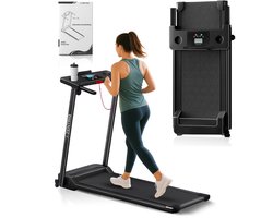 Zentriq Rise Loopband - Loopband Inklapbaar – 1-8 km/u Schokabsorberende Loopband met LED Display – Met Flessenhouder – Rolbaar & Draagbaar voor Thuisgebruik – Walking Pad - Wandelband