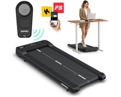 ZIPRO® Catwalk Loopband, Afmetingen 121 x 56 x 11 cm, LED-display, Bluetooth-verbinding, Easy Walk-dempingssysteem, Snelheidsbereik van 1 tot 6 km/u, max. gewicht 100 kg, Zwart