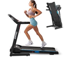 ZIPRO® Tekno Elektrische Loopband 1-14 km/h - Wandelband- Inklapbaar - 3 Hellingsniveaus - 12 Programma’s - Cardiotraining - LCD-display - Eenvoudig opvouwen naar een verticale positie - Nauwkeurige gegevensmeting - Ingebouwde luidsprekers
