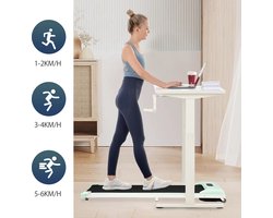 Zubaliya Groene Inklapbare Loopband - 2-in-1 Thuis Fitnessapparaat Met Bluetooth Speaker & LED Display - Snelheid 1-6 Km/u