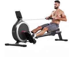 Aafinity Magnetische Roeimachine - Roeimachine voor thuis met 16 weerstandsniveaus - Cardiotrainer met LCD-monitor - Training voor het hele lichaam