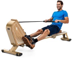 Amolass - Fitness - Roeitrainers - Roeimachine - Inklapbaar - 16 Weerstandniveaus - Magnetische Roeitrainer - Hout - 45x55x150cm