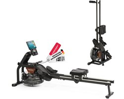 Christopeit Roeitrainer Garda met waterweerstand - verhoogde stoel - Bluetooth - 120kg