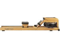 Flow Fitness Perform W9i Oak Roeitrainer - Uniek Waterweerstandsysteem - 19 Trainingsprogramma's