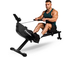 Flowsense Roeiapparaat - Roeimachine - Geluidsstil - Magnetische Roeitrainer Fitness - Rowing Machine 16 Weerstandniveaus - LCD Monitor - Roeitrainers