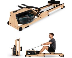 Flowsense RowForge Roeimachine Inklapbaar Waterweerstand Roeiapparaat - Roeitrainer Hout - Max 140KG