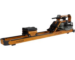 Fluid Rower EU-ROW 3 Beech - Opklapbaar - Roeimachine met 5 weerstanden - Roeiapparaat voor thuis - Verstelbaar - Water weerstand - Inclusief hartslagfunctie