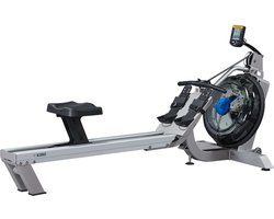 Fluid Rower Evolution E350 Roeitrainer - Hartslagmeter - Opklapbaar - Roeimachine met 10 weerstanden - Roeiapparaat voor thuis - Waterweerstand - Zilver