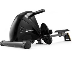 Hop-Sport Magnetische Roeier HS-030R Boost, 10 Niveaus Van Stille Magnetische Weerstand, Vliegwiel 9 kg, Indoor Opvouwbare Roeimachine, LCD Monitor en Transport Wielen, voor Thuisgebruik, Goud