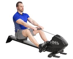 Magnetische Roeitrainer met 8 Weerstandsniveaus - Opvouwbare Roeimachine voor Thuis met LCD-Display, Transportwielen en Hartslagmeting - Max. 120 kg