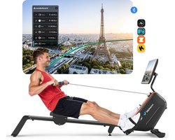 MERACH Roeimachine met HD-Display, Roeitrainer met 16 Weerstandsniveaus, Automatische magnetische weerstand, Eenvoudige montage, Tot 158 kg