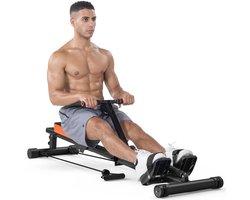 Merach Roeitrainer - Inklapbaar Roeiapparaat - Roeimachine - Geluidsstil - Hydrostatische Roeitrainer Fitness - 12 Weerstandniveaus